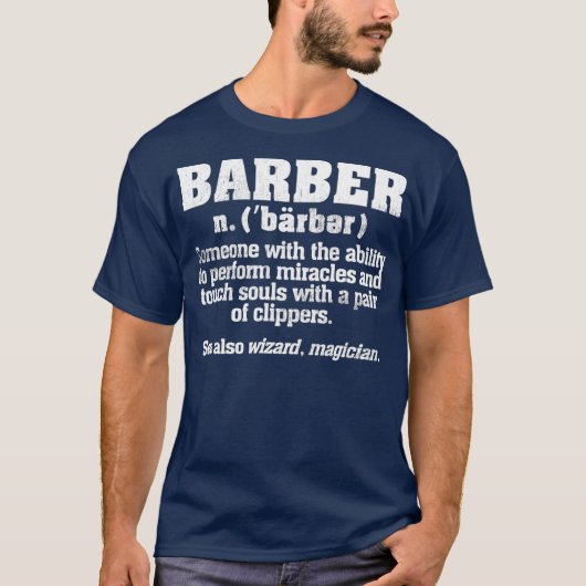 クール動揺して最高の理容師定義贈与 Tシャツ (正面)