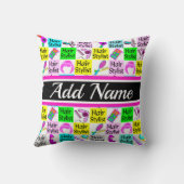 クール及びカラフルパーソナライズされた美容師 クッション (裏面)