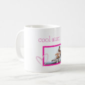 クール叔母最高の新しい叔母の写真カスタム コーヒーマグカップ (正面左)