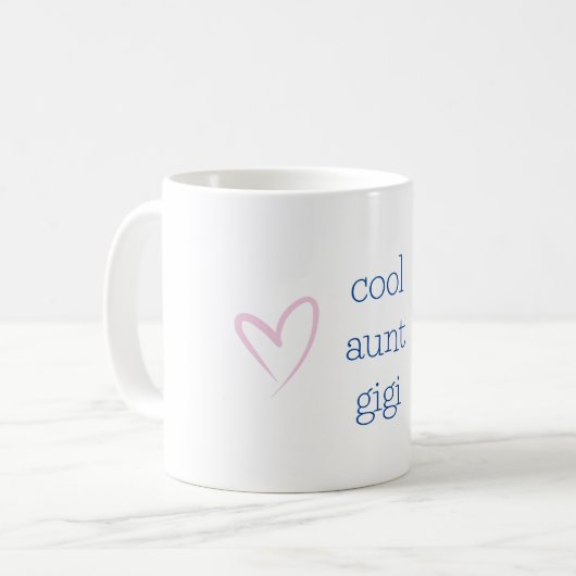 クール叔母最高の新しい叔母パーソナライズされた コーヒーマグカップ (正面左)