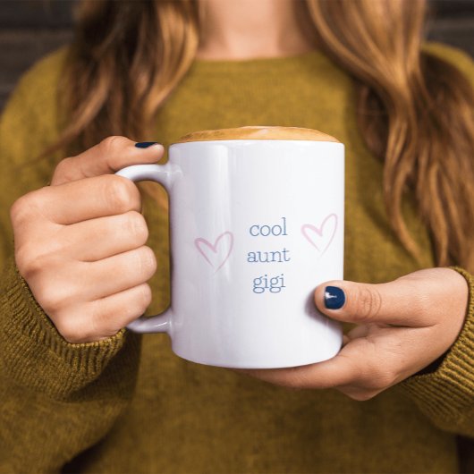 クール叔母最高の新しい叔母パーソナライズされた コーヒーマグカップ