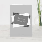 クール叔父5フォトグレーの白い誕生日 カード (裏面)