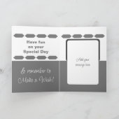 クール叔父5フォトグレーの白い誕生日 カード (内部)