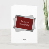 クール叔父5写真ブルゴーニュ白い誕生日 カード (裏面)