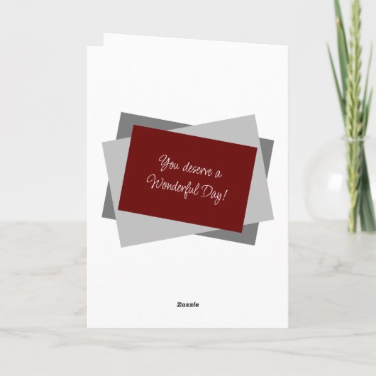 クール叔父5写真ブルゴーニュ白い誕生日 カード (裏面)