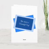 クール叔父5写真青の誕生日 カード (裏面)