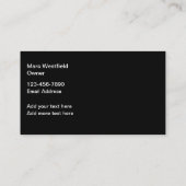 クール名刺テンプレートの自動詳細 名刺 (裏面)