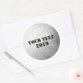 クール名前をカスタムする&カラーバレーボールチームスポーツ ラウンドシール (封筒)