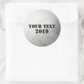 クール名前をカスタムする&カラーバレーボールチームスポーツ ラウンドシール (バッグ)