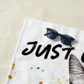 クール夏カスタム猫 ビーチタオル (インサイチュ)