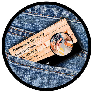 クール大工名刺のユニークデザイン 名刺