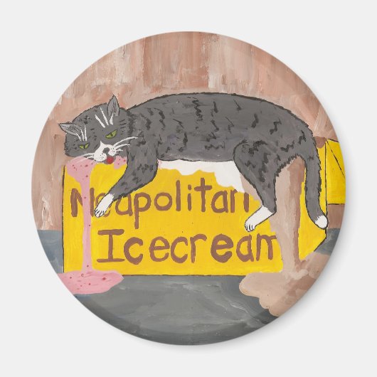 クール子猫磁石 マグネット (正面)