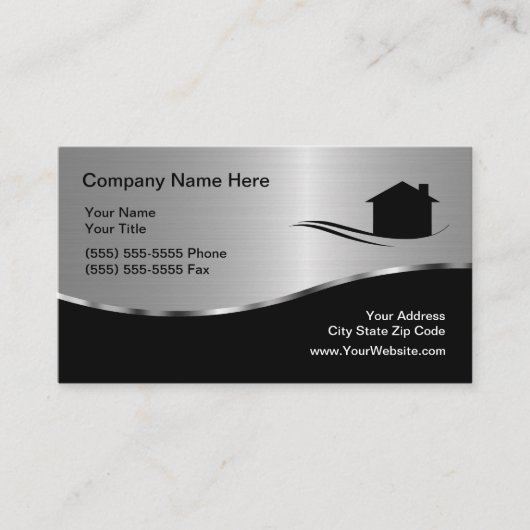 クール実在モダンデザイン 名刺 (正面)