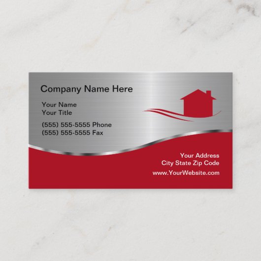 クール実在Estate And Home Services Business Card 名刺 (正面)