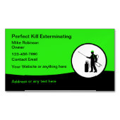 クール害虫駆除はっきりした マグネット名刺 (正面)