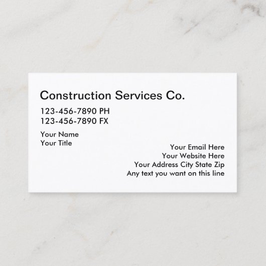 クール建築またはビルダ 名刺 (裏面)