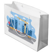 クール建築ゾーンパーティー大抱き枕 ラージペーパーバッグ (裏面アングル)