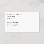 クール建築ファスナー名刺 名刺 (裏面)