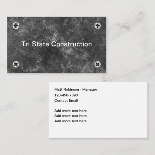 クール建築ファスナー名刺 名刺 (正面/裏面)