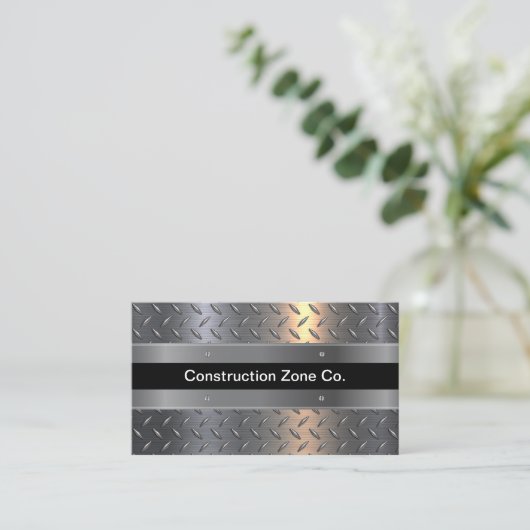 クール建築メタリック調名刺 名刺 (スタンド正面)