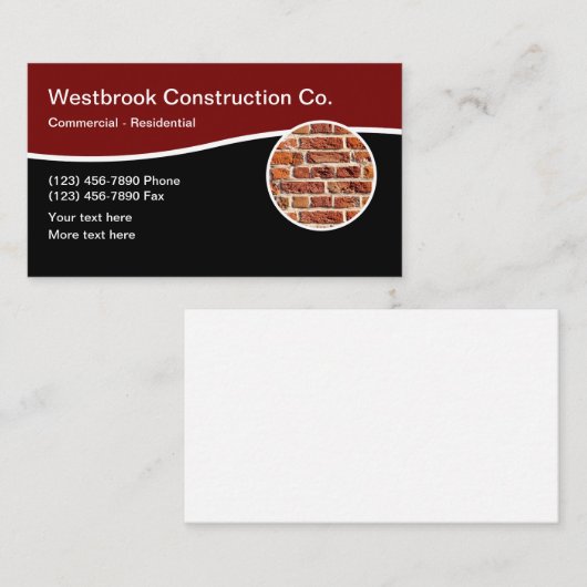 クール建築名モダン刺 名刺 (正面/裏面)