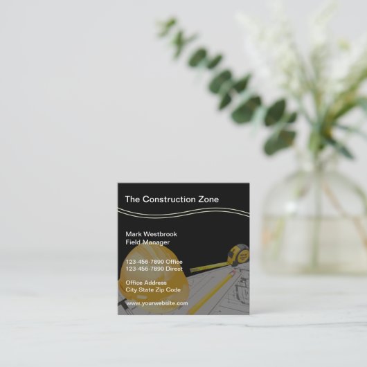 クール建築名刺 スクエア名刺 (スタンド正面)