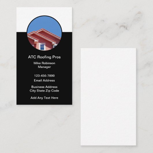クール建築屋根テーマ名刺 名刺 (正面/裏面)