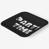 クール忍者ウォリアー白黒誕生日パーティー ペーパープレート (傾斜あり)