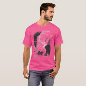 クール恐竜ギタ遊ーの音響電気Gif Tシャツ (正面フル)
