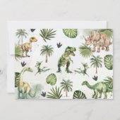 クール恐竜ジュラ紀誕生日写真 招待状 (裏面)