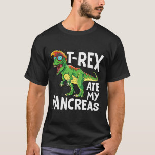 クール恐竜私の膵臓食べ糖糖尿病アワーン Tシャツ