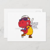 クール恐竜遊野球 ポストカード (正面/裏面)