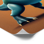 クール恐竜 – アートプリント ポスター (角)