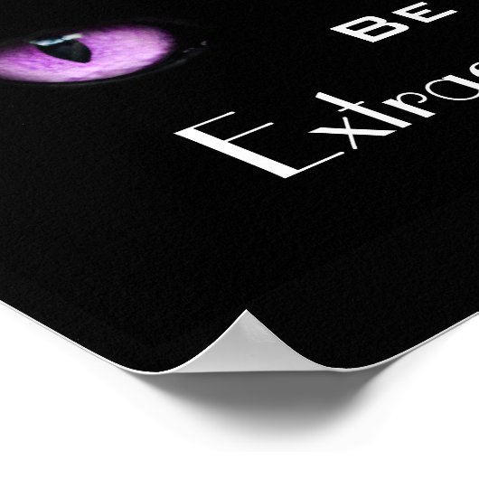 クール感動的ガーリーやる気を起こさせる目 ポスター (角)