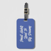 クール感動的文字引用文メンズ ラゲッジタグ (正面縦)