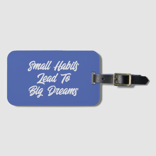 クール感動的文字引用文メンズ ラゲッジタグ (正面横)