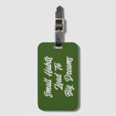 クール感動的文字引用文メンズ ラゲッジタグ (正面縦)