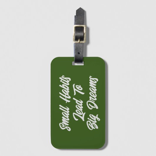 クール感動的文字引用文メンズ ラゲッジタグ (正面縦)