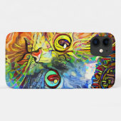 クール抽象芸術カラフルキットネコ猫好き Case-Mate iPhoneケース (裏面(横))