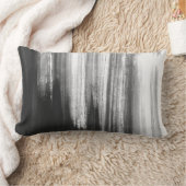 クール抽象芸術グレーと白モダン装飾用クッション ランバークッション (ブランケット)