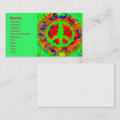 クール抽象芸術サイケデリックタイダイ和気標識 名刺 (正面/裏面)