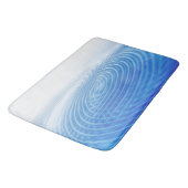 クール抽象芸術ブルーウェーブ同心円 バスマット (アングル)