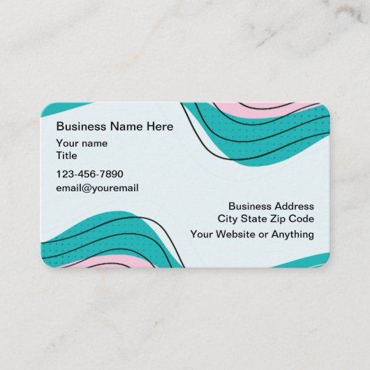 クール抽象芸術モダンクリエイティブ名刺 名刺 (正面)