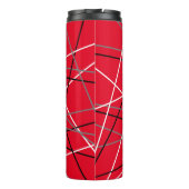 クール抽象芸術レッドストライプの・ギター名イニシャル タンブラー (裏面)