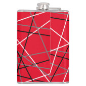 クール抽象芸術レッドストライプの・ギター名イニシャル フラスク (裏面)