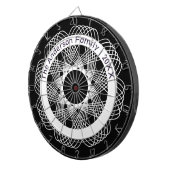 クール抽象芸術幾何学的デザイン白黒 ダーツボード (正面右)