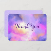 クール抽象芸術水彩宇宙デザインありがとう サンキューカード (正面/裏面)