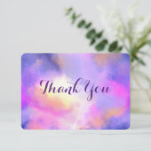 クール抽象芸術水彩宇宙デザインありがとう サンキューカード (スタンド正面)