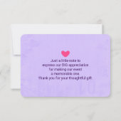 クール抽象芸術水彩宇宙デザインありがとう サンキューカード (裏面)