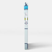 クール抽象芸術水玉模様ブロック iPhoneケース (左側面)